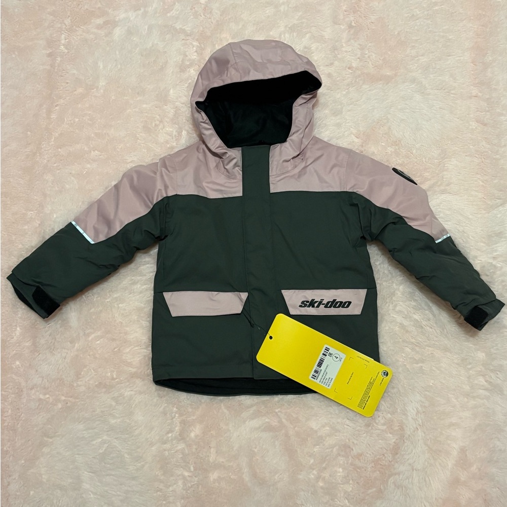 Ski-Doo Kids Puffer Jacket - Pink and Black